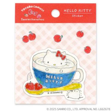 ステッカー トコロコムギ×サンリオキャラクターズ キティちゃんとほっとミルクにゃんこ