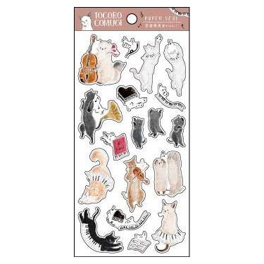 ペーパーシール トコロコムギ 猫・音楽