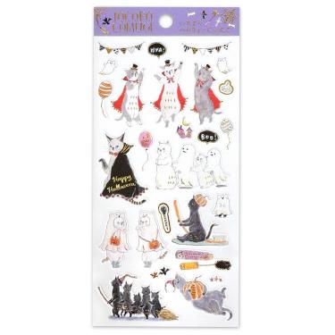 ハロウィンコットンシール トコロコムギ いたずらハロウィンにゃんこ