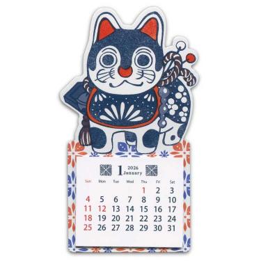2026年1月始まりカレンダー 壁掛け 梅屋の縁起物 ACL-703