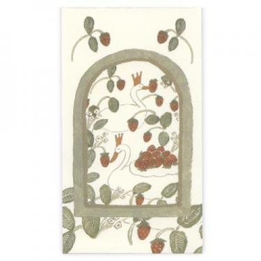 ぽち袋 トビマツショウイチロウ スワンとイチゴ 5枚入り