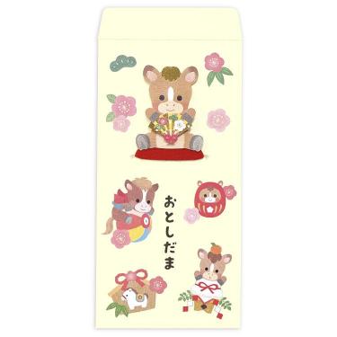 ハンドメイド年賀長ぽち袋 午 KAPG-331 2枚入り