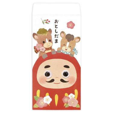 ハンドメイド年賀長ぽち袋 午 KAPG-332 2枚入り