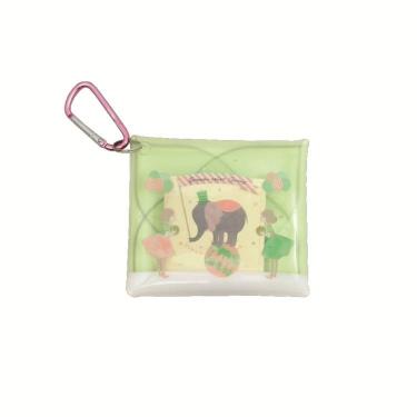 クリアスクエアポーチ ゆめいろサーカス ふたごがお出迎え