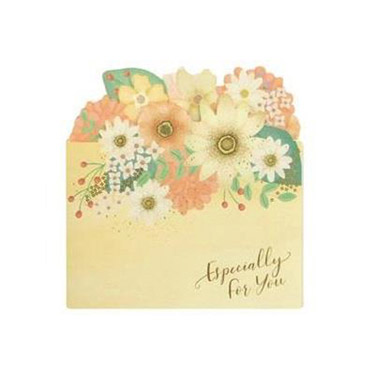 フラワーアコーディオン色紙 クリーム