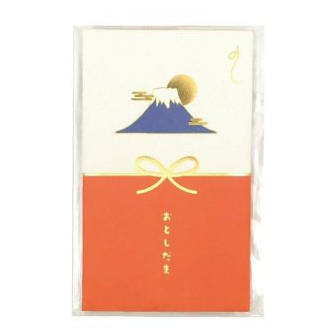 年賀ぽち袋 富士 赤 3枚入り
