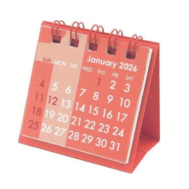 2026年1月始まりカレンダー 卓上 ミニミニ レッド