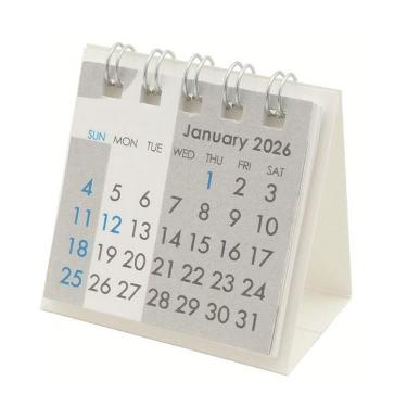 2026年1月始まりカレンダー 卓上 ミニミニ ホワイト