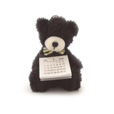 2026年1月始まり 卓上 ベアカレンダー ボア ブラック