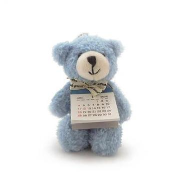 2026年1月始まり 卓上 ベアカレンダー ボア ブルー