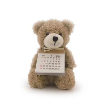 2026年1月始まり 卓上 ベアカレンダー ボア ブラウン
