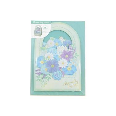 フラワーバッグ色紙 ブルー