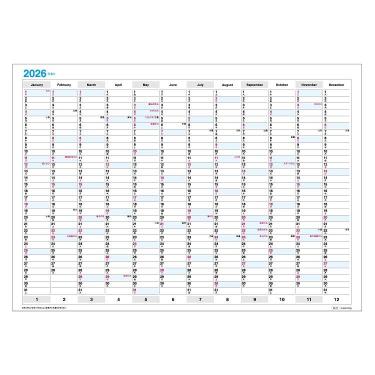 2026年1月始まりカレンダー 壁掛け A3 イヤープランナー
