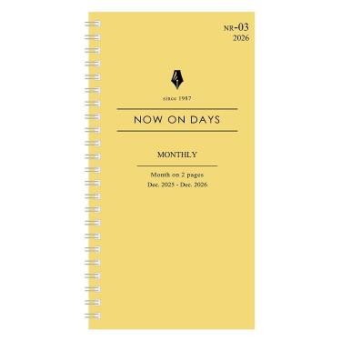 2025年12月始まり手帳 月間 B7変形 NR-03 クリーム