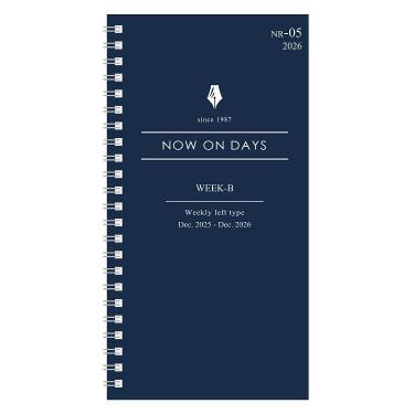 2025年12月始まり手帳 週間レフト B7変形 NR-05 ネイビー