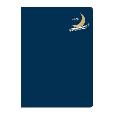 2025年12月始まり手帳 月間 B6 月のこよみ三日月 ネイビー