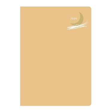 2025年12月始まり手帳 月間 B6 月のこよみ三日月 ゴールド