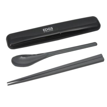 箸&スプーンコンビ 箸19.5・スプーン18cm ブラック
