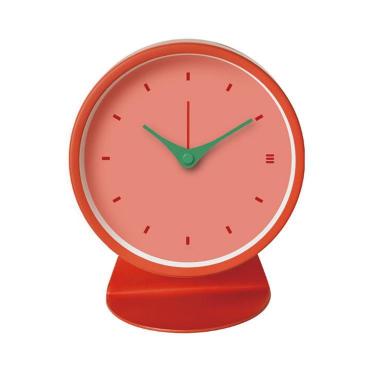 メタルクォーツ アラームクロック レッド