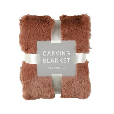 カービングブランケット 70×120cm チョコムース 【ロフト限定】