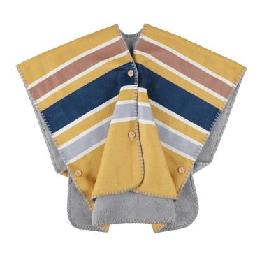 ボタンブランケット 70×120cm マスタード【ロフト限定】