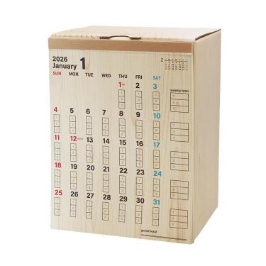 2026年1月始まり 卓上 木まぐれ貯金カレンダー