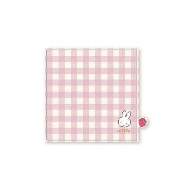 ガーゼギンガムタオル ミッフィー ストロベリー&チョコレート ピンク