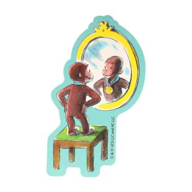 ダイカットステッカー おさるのジョージ メダル