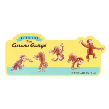 ダイカットステッカー おさるのジョージ ジャンプ