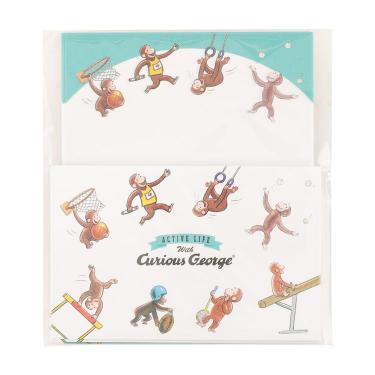 ミニレター おさるのジョージ スポーツ