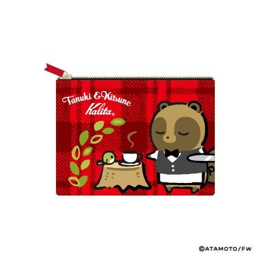 サガラ3ポケットポーチ タヌキとキツネ×カリタ タヌキ
