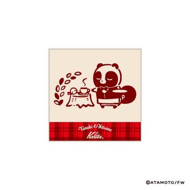 ミニタオル タヌキとキツネ×カリタ タヌキ