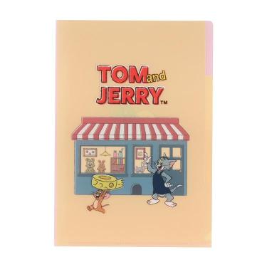 3ポケットクリアファイル トムとジェリー ピンク