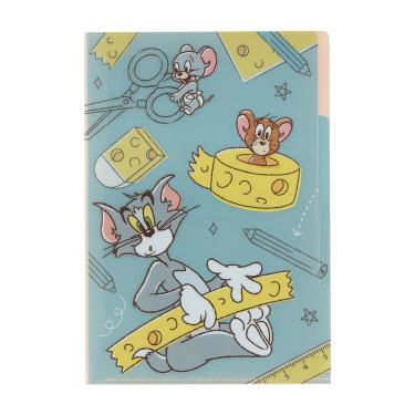 3ポケットクリアファイル トムとジェリー オレンジ