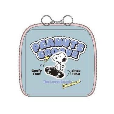 スクエアポーチ スヌーピー PEANUTS GROOVE ブルー【ロフト限定】