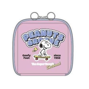 スクエアポーチ スヌーピー PEANUTS GROOVE ピンク【ロフト限定】