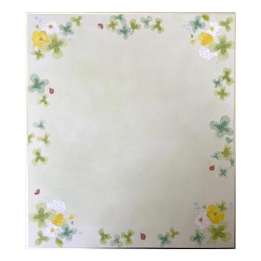 いわぶちさちこ 色紙 クローバー