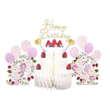 バースデーカード ハニカム ケーキ パーティー