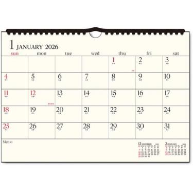 2026年1月始まりカレンダー 壁掛け A3 DAYSTATION ナチュラル