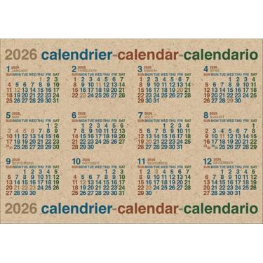 2026年1月始まりカレンダー 壁掛け B2 DAYSTATION ポスター