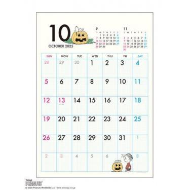 2025年9月始まりカレンダー 壁掛け A3 PEANUTS エコタイプ