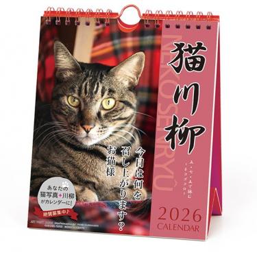 2026年1月始まりカレンダー 卓上 週めくり 猫川柳