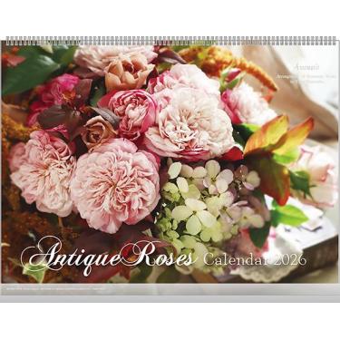 2026年1月始まりカレンダー 壁掛け アンティークローズ