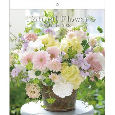 2026年1月始まりカレンダー 壁掛け ナチュラルフラワー