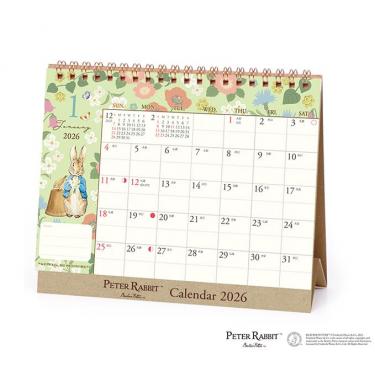 2026年1月始まりカレンダー 卓上 ピーターラビット