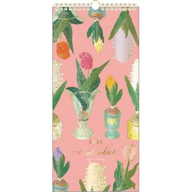 2026年1月始まりカレンダー 壁掛け ゴールドアクセント いのうえ彩