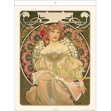 2026年1月始まりカレンダー 壁掛け アルフォンス・ミュシャ