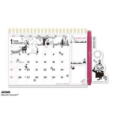 2026年1月始まりカレンダー 卓上 ひょっこりスケジュール ムーミン