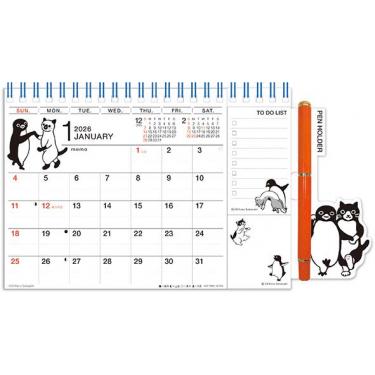 2026年1月始まりカレンダー 卓上 ひょっこりスケジュール 坂崎千春