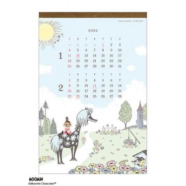 2026年1月始まりカレンダー 壁掛け ウッドパーツ ムーミン